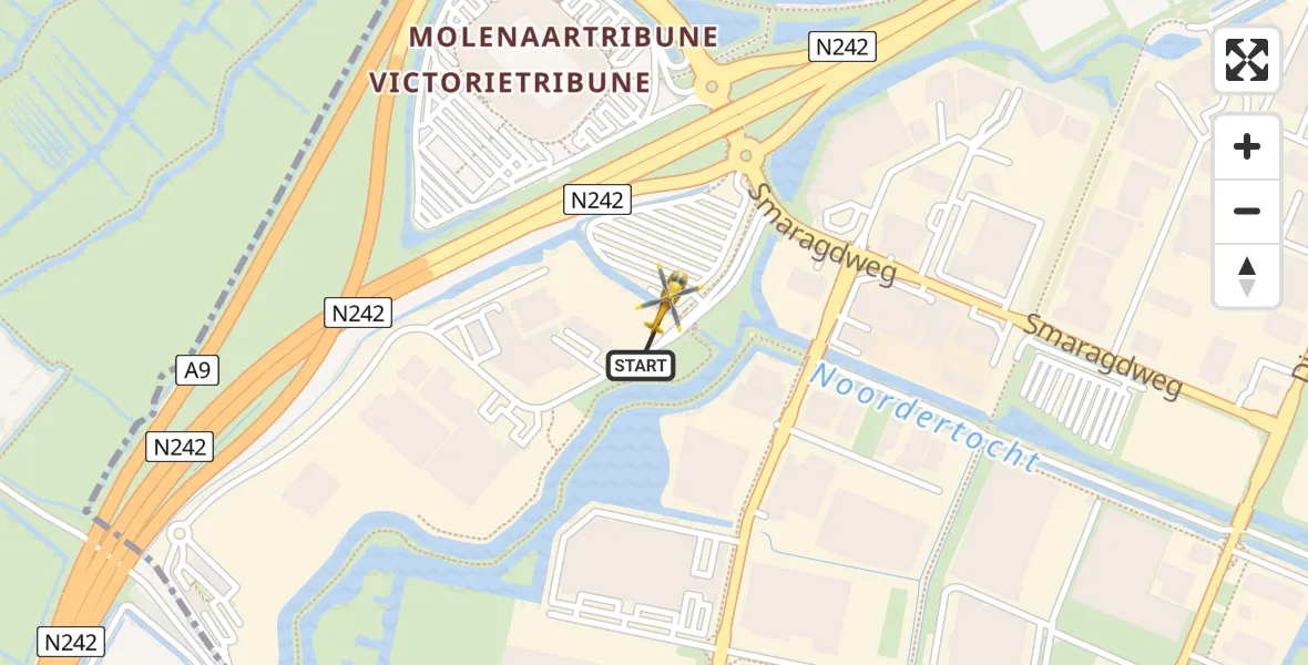 Vluchtroute Traumahelikopter Alkmaar - Alkmaar, 11 november 2024, 11:20