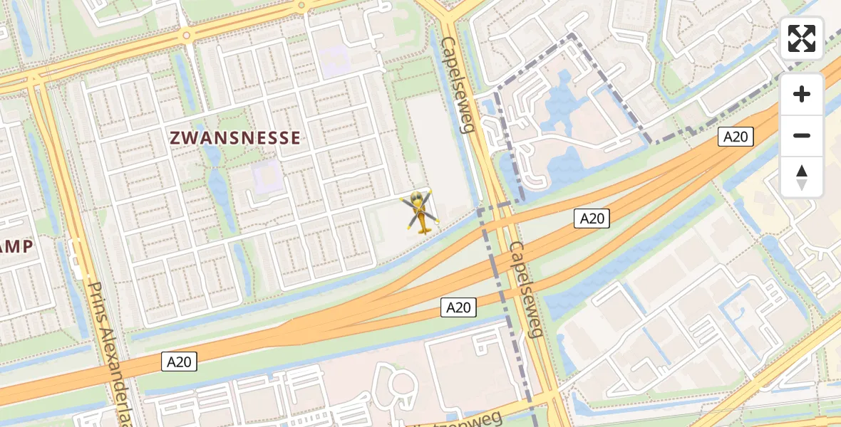 Vluchtroute Traumahelikopter Rotterdam - Rotterdam, 11 november 2024, 17:58