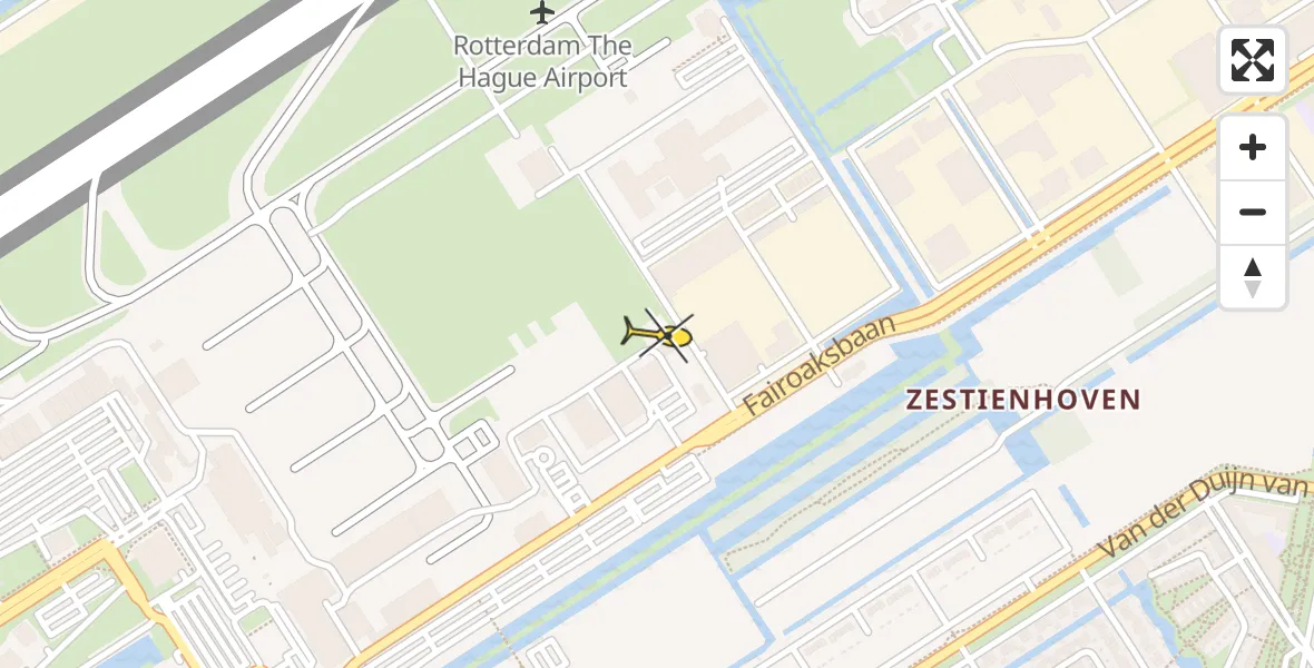 Routekaart van de vlucht: Lifeliner 2 naar Rotterdam The Hague Airport