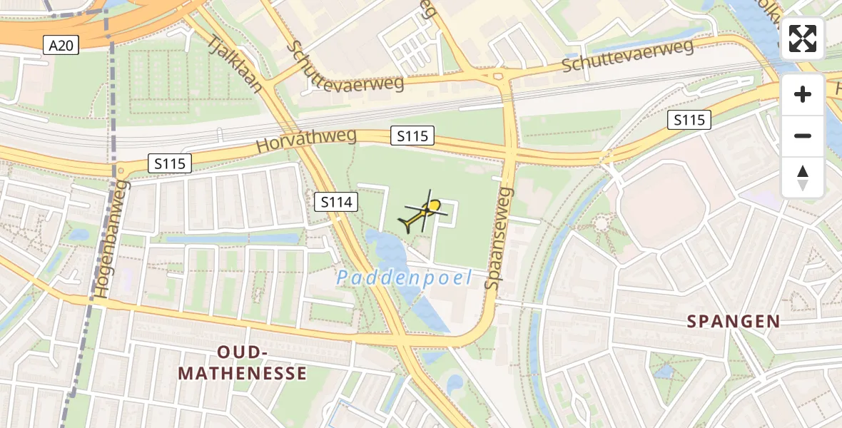 Routekaart van de vlucht: Lifeliner 2 naar Rotterdam