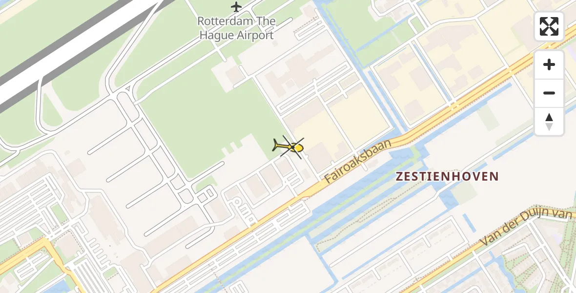 Routekaart van de vlucht: Lifeliner 2 naar Rotterdam The Hague Airport