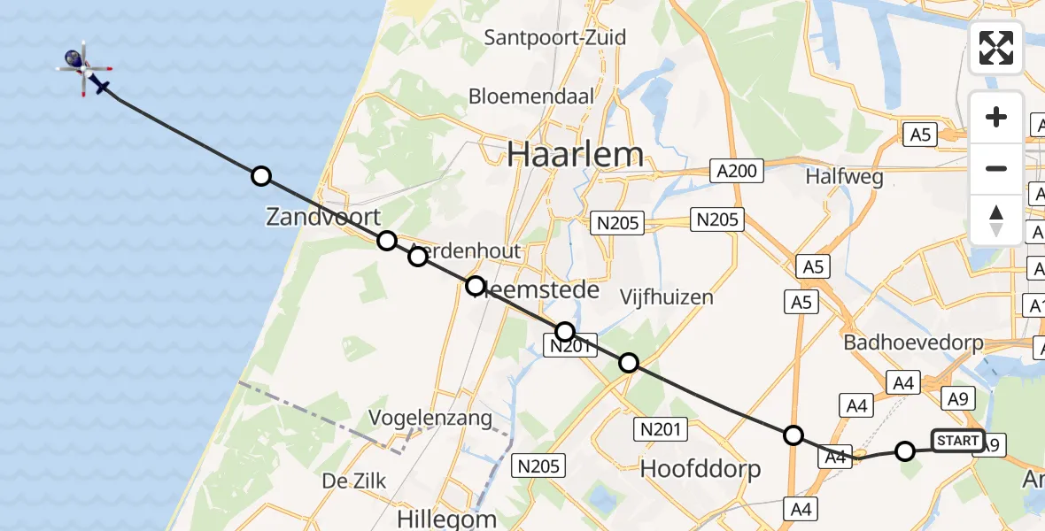 Vluchtroute Politiehelikopter Schiphol - , 15 november 2024, 15:21