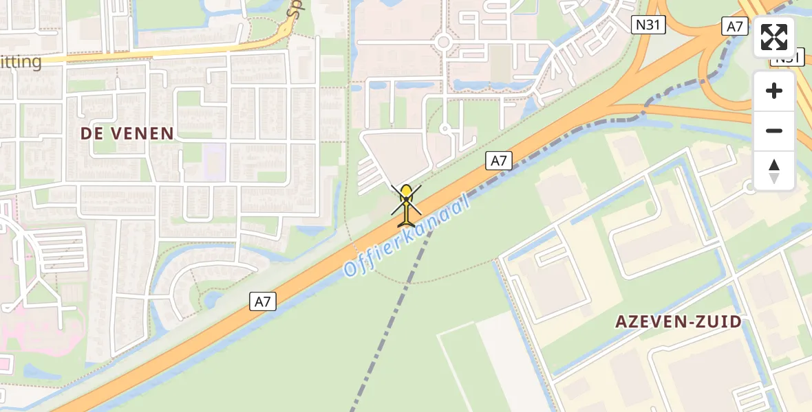 Routekaart van de vlucht: Lifeliner 4 naar Drachten