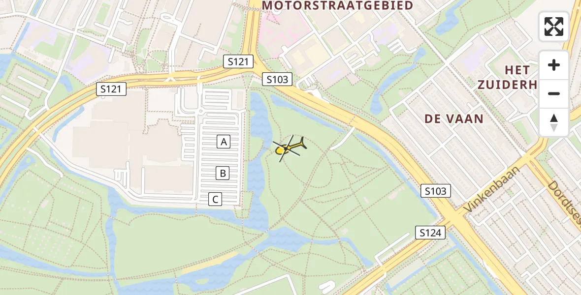 Routekaart van de vlucht: Lifeliner 2 naar Rotterdam