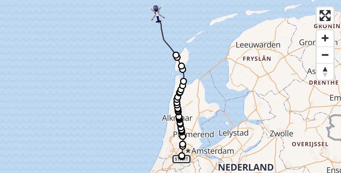 Vluchtroute Politiehelikopter Schiphol - , 19 november 2024, 09:57