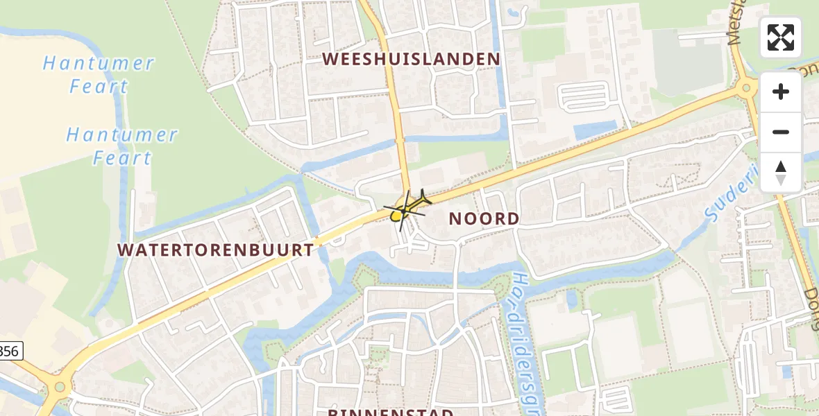 Routekaart van de vlucht: Lifeliner 4 naar Dokkum