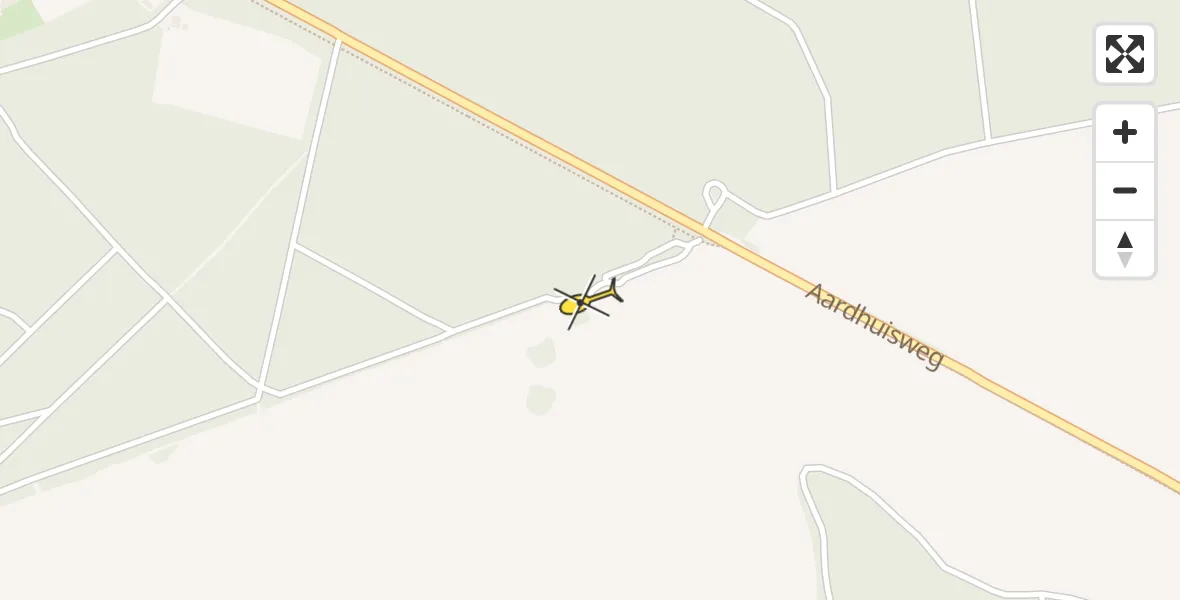 Routekaart van de vlucht: Politiehelikopter naar Uddel