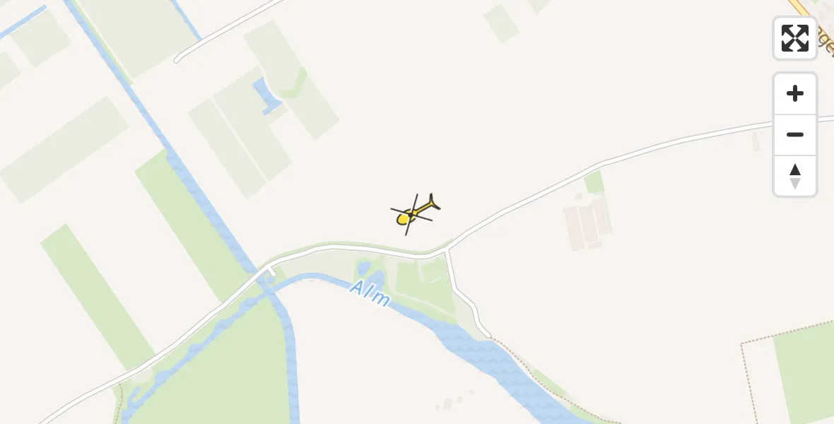 Routekaart van de vlucht: Traumahelikopter naar Uitwijk