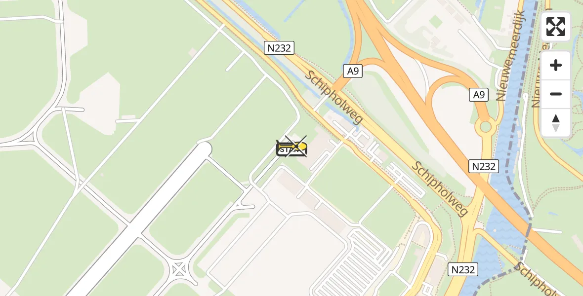 Vluchtroute Politiehelikopter van Schiphol naar Schiphol