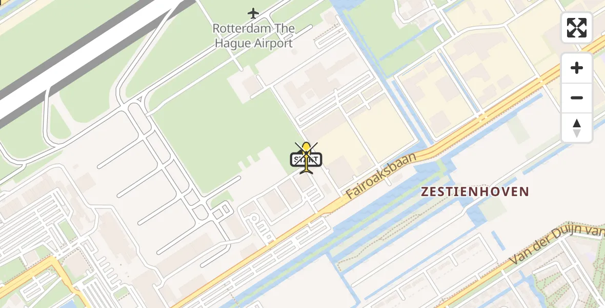 Routekaart van de vlucht: Lifeliner 2 naar Rotterdam The Hague Airport, Brandenburgbaan