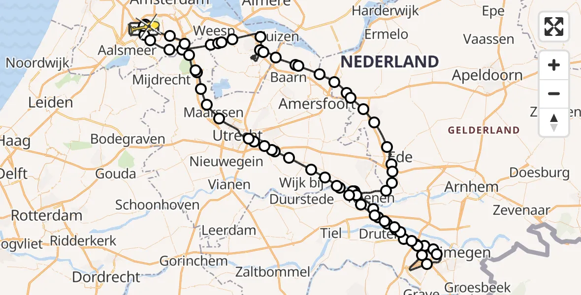 Routekaart van de vlucht: Politieheli naar Schiphol, Kleine Bospad