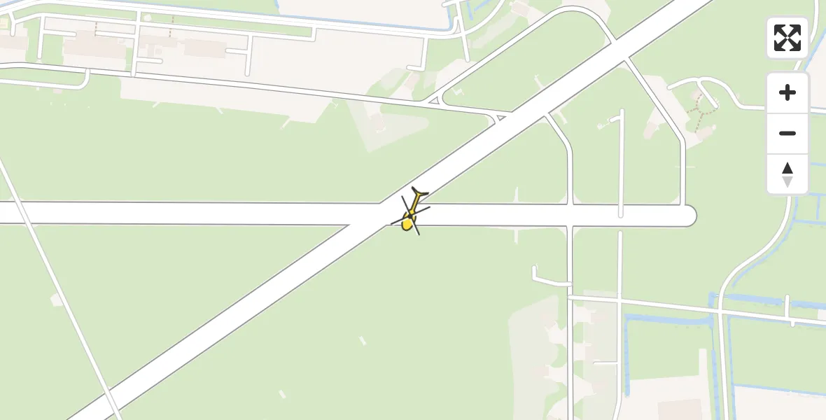 Vluchtroute Ambulancehelikopter van Vliegbasis Leeuwarden naar Vliegbasis Leeuwarden