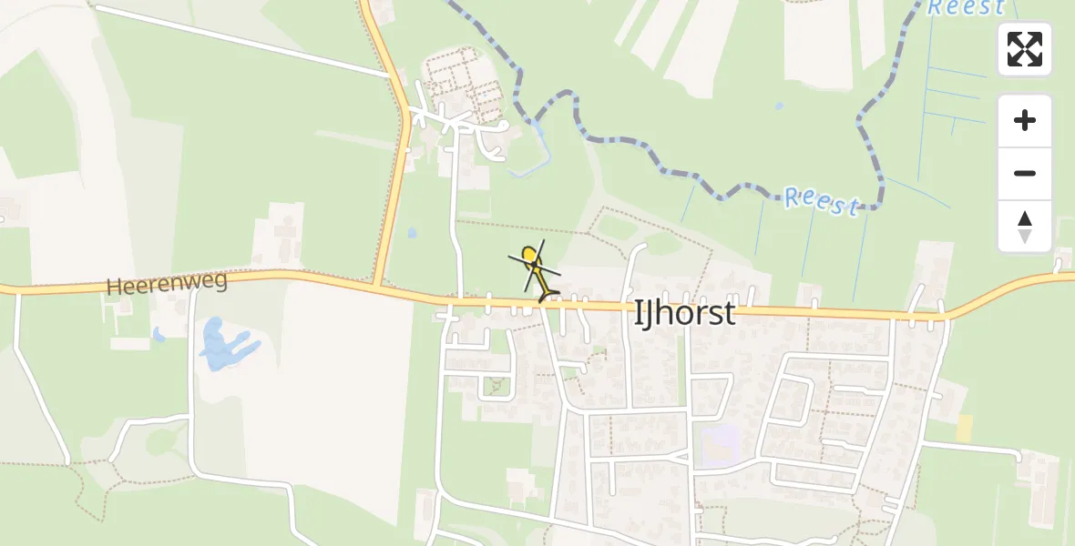 Routekaart van de vlucht: Lifeliner 4 naar IJhorst