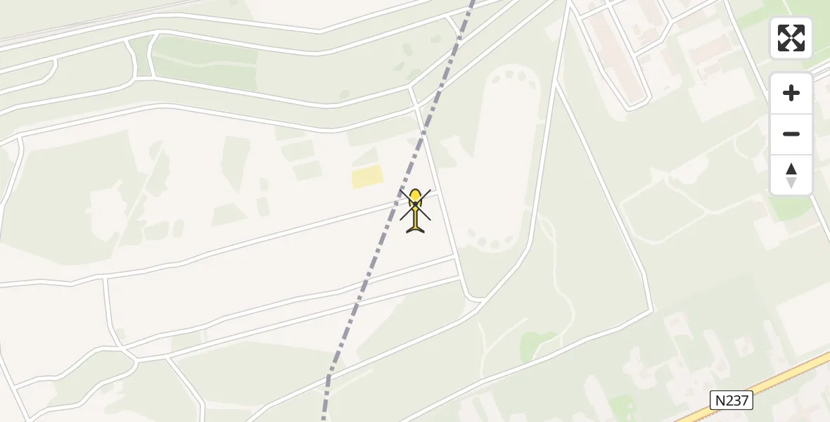 Routekaart van de vlucht: Politiehelikopter naar Amersfoort