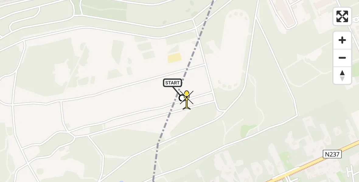 Routekaart van de vlucht: Politiehelikopter naar Amersfoort, Utrechtseweg