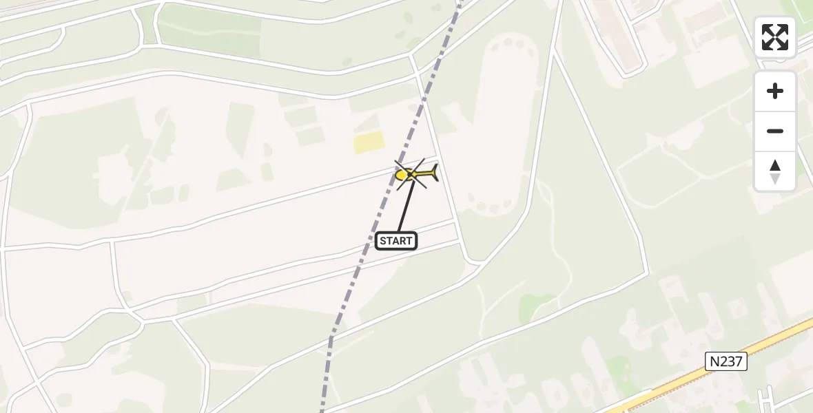 Routekaart van de vlucht: Politiehelikopter naar Amersfoort, Barchman Wuytierslaan