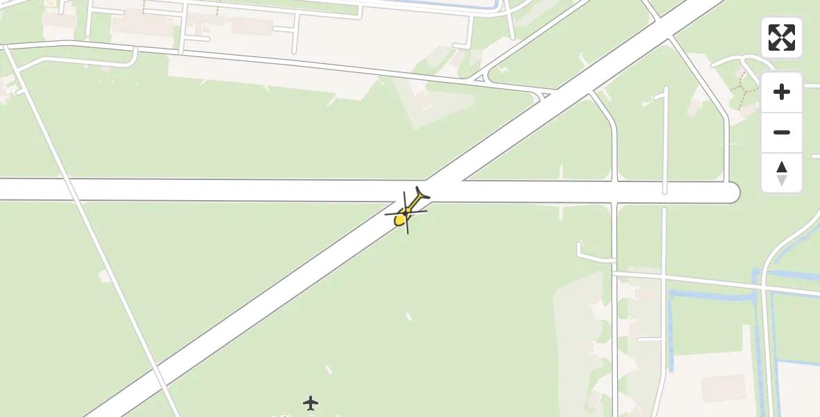 Routekaart van de vlucht: Ambulanceheli naar Vliegbasis Leeuwarden