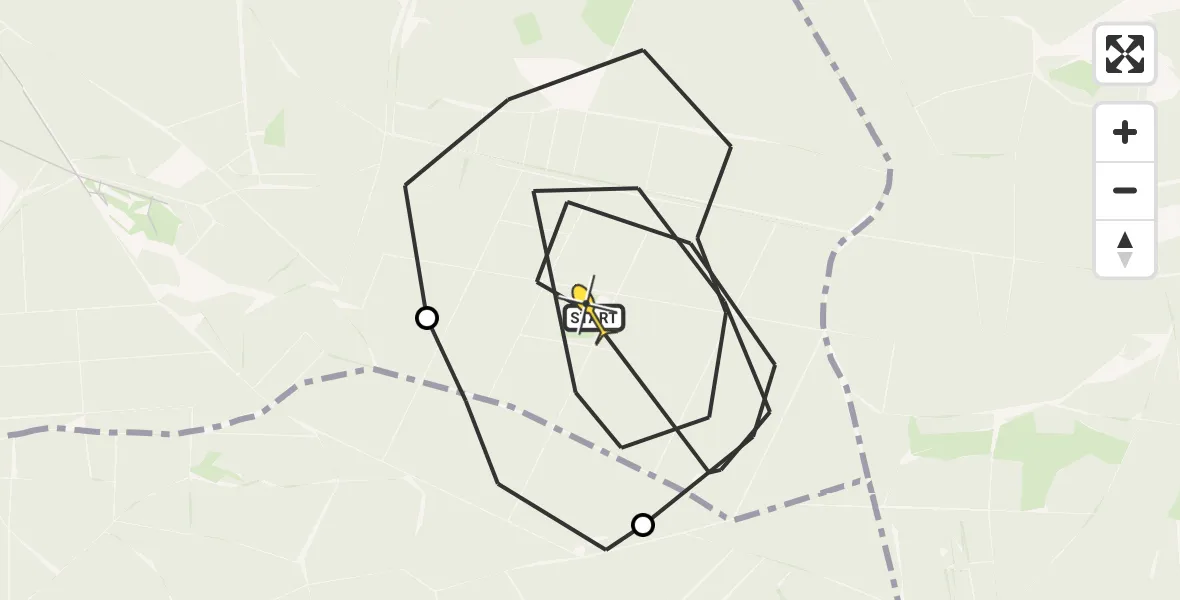 Routekaart van de vlucht: Politiehelikopter naar Elspeet, Vaassenseweg