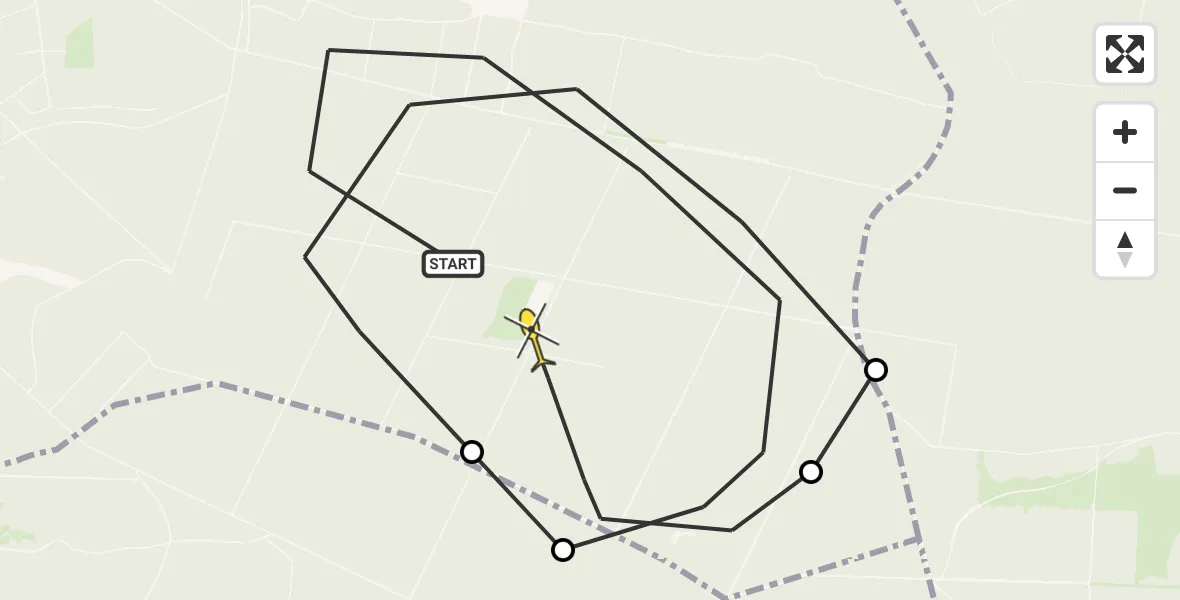 Routekaart van de vlucht: Politiehelikopter naar Elspeet, Vaassenseweg