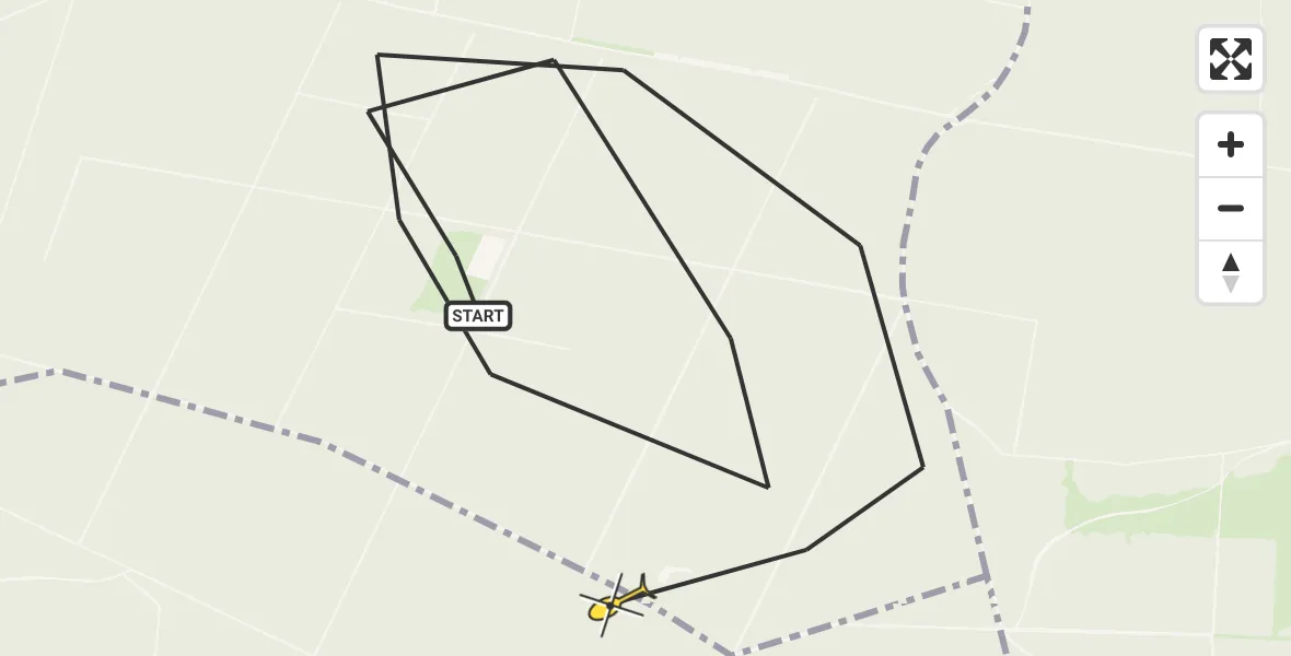 Routekaart van de vlucht: Politiehelikopter naar Elspeet, Vaassenseweg