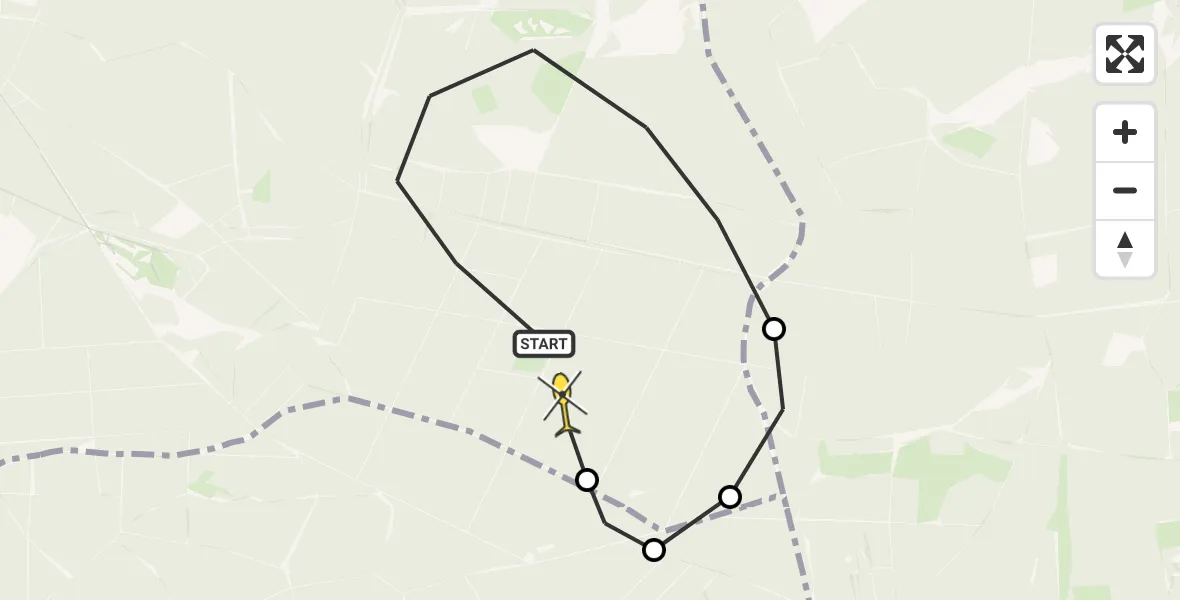 Routekaart van de vlucht: Politiehelikopter naar Elspeet, Vaassenseweg