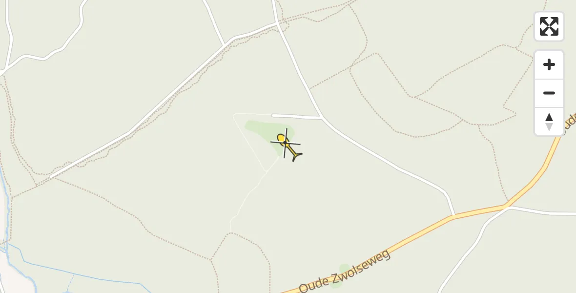 Routekaart van de vlucht: Politiehelikopter naar Ermelo