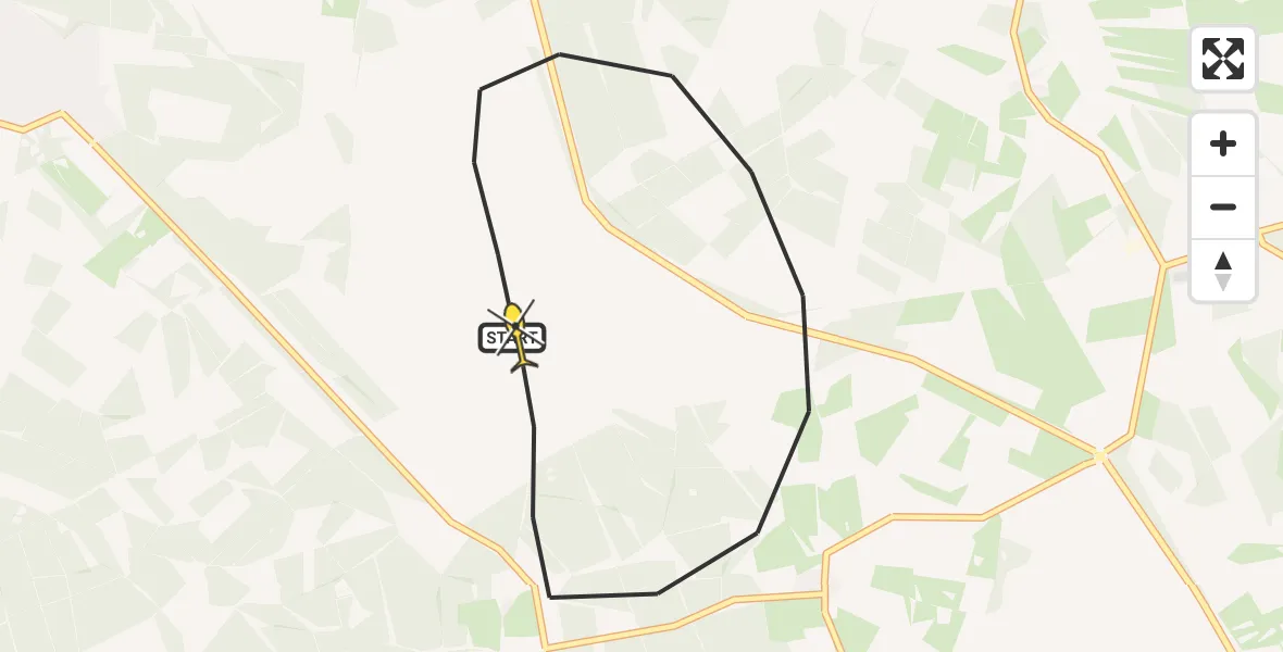 Routekaart van de vlucht: Politiehelikopter naar Ermelo, Ermelose Heide