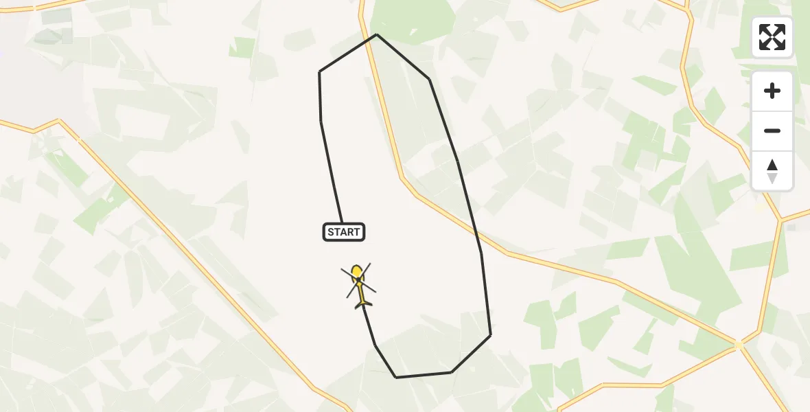 Routekaart van de vlucht: Politiehelikopter naar Ermelo, Flevoweg