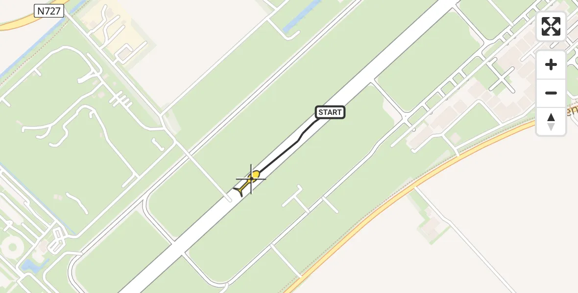 Routekaart van de vlucht: Politiehelikopter naar Lelystad Airport, Talingweg