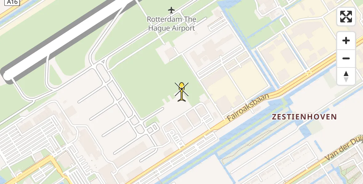 Routekaart van de vlucht: Lifeliner 3 naar Rotterdam The Hague Airport