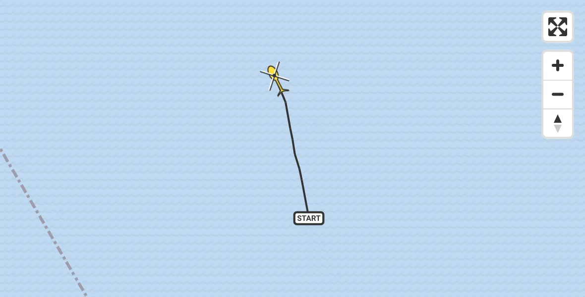 Routekaart van de vlucht: Kustwachthelikopter naar Waarde