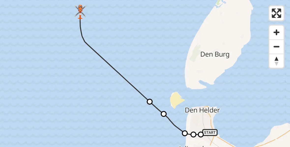 Vluchtroute Kustwachthelikopter Vliegveld De Kooy - , 30 november 2024, 07:59