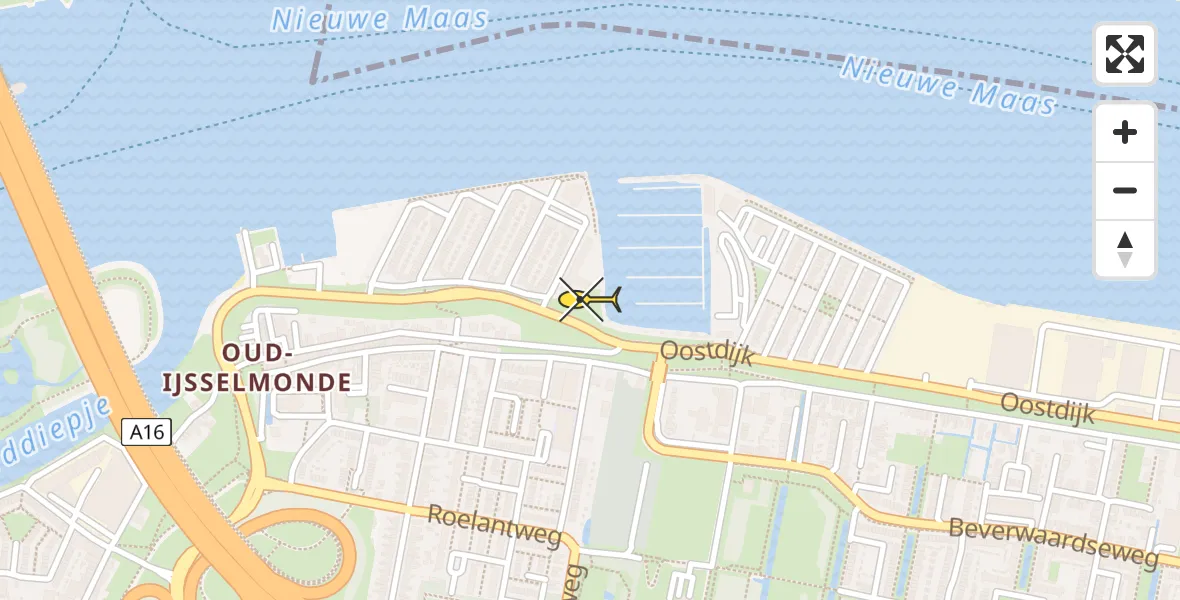 Routekaart van de vlucht: Lifeliner 2 naar Rotterdam