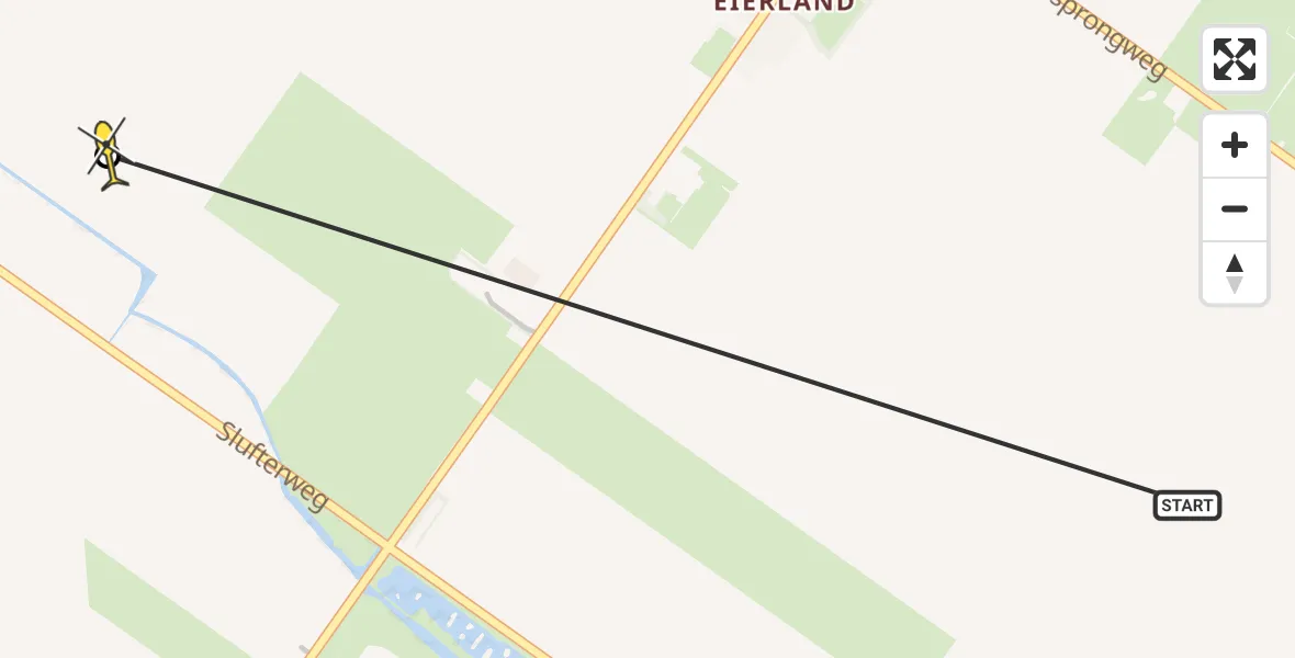 Routekaart van de vlucht: Ambulancehelikopter naar Texel International Airport, Postweg