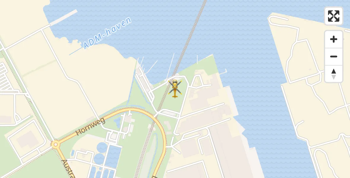 Vluchtroute Traumahelikopter van Amsterdam Heliport naar Amsterdam Heliport