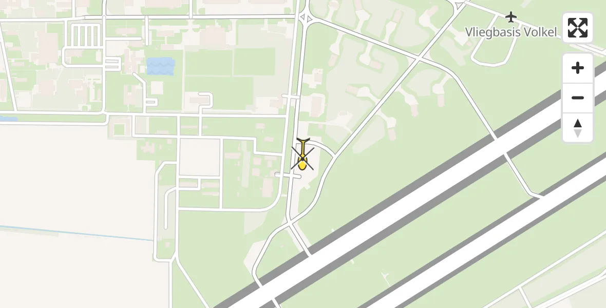 Routekaart van de vlucht: Lifeliner 3 naar Vliegbasis Volkel