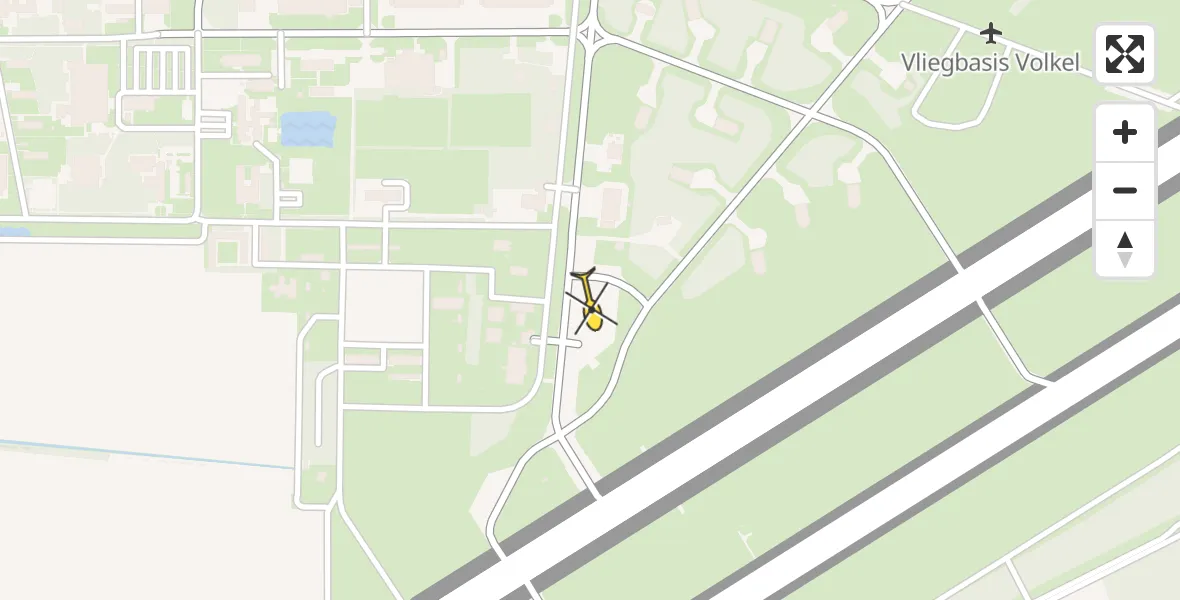 Routekaart van de vlucht: Lifeliner 3 naar Vliegbasis Volkel