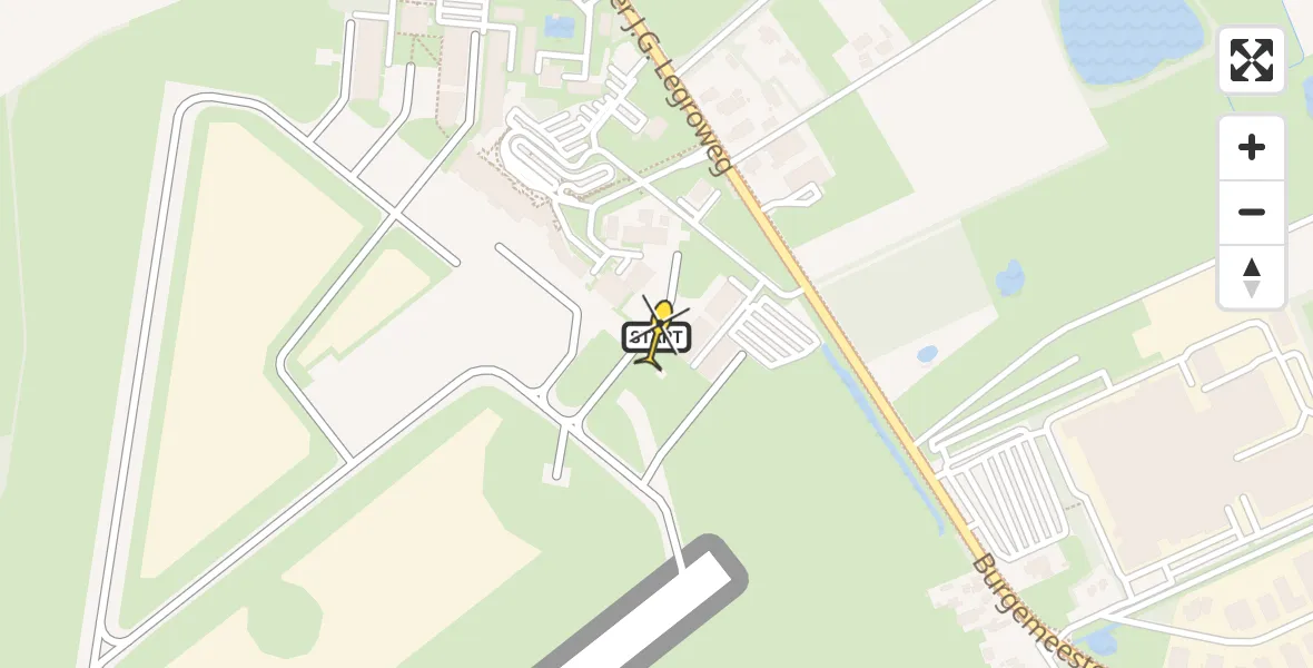 Routekaart van de vlucht: Lifeliner 1 naar Groningen Airport Eelde, Machlaan