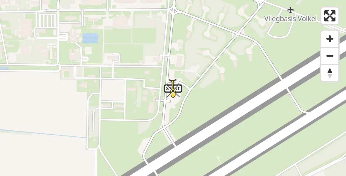 Routekaart van de vlucht: Lifeliner 3 naar Vliegbasis Volkel, Zeelandsedijk