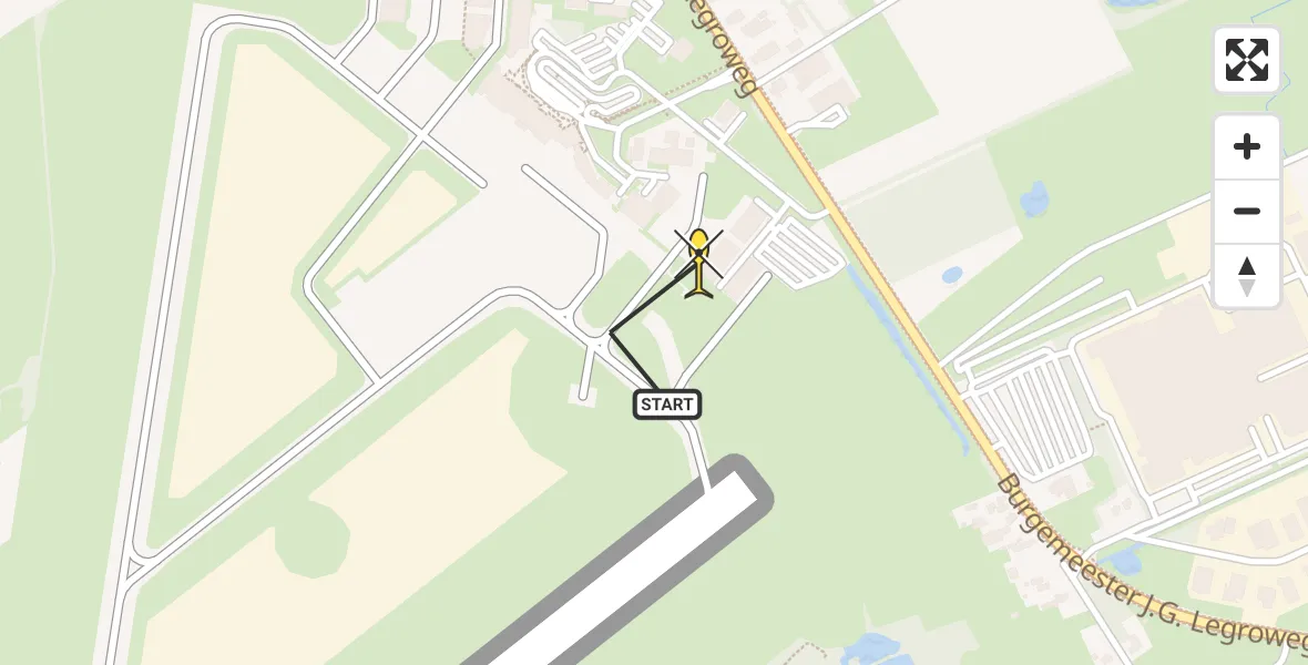 Routekaart van de vlucht: Lifeliner 4 naar Groningen Airport Eelde, Machlaan