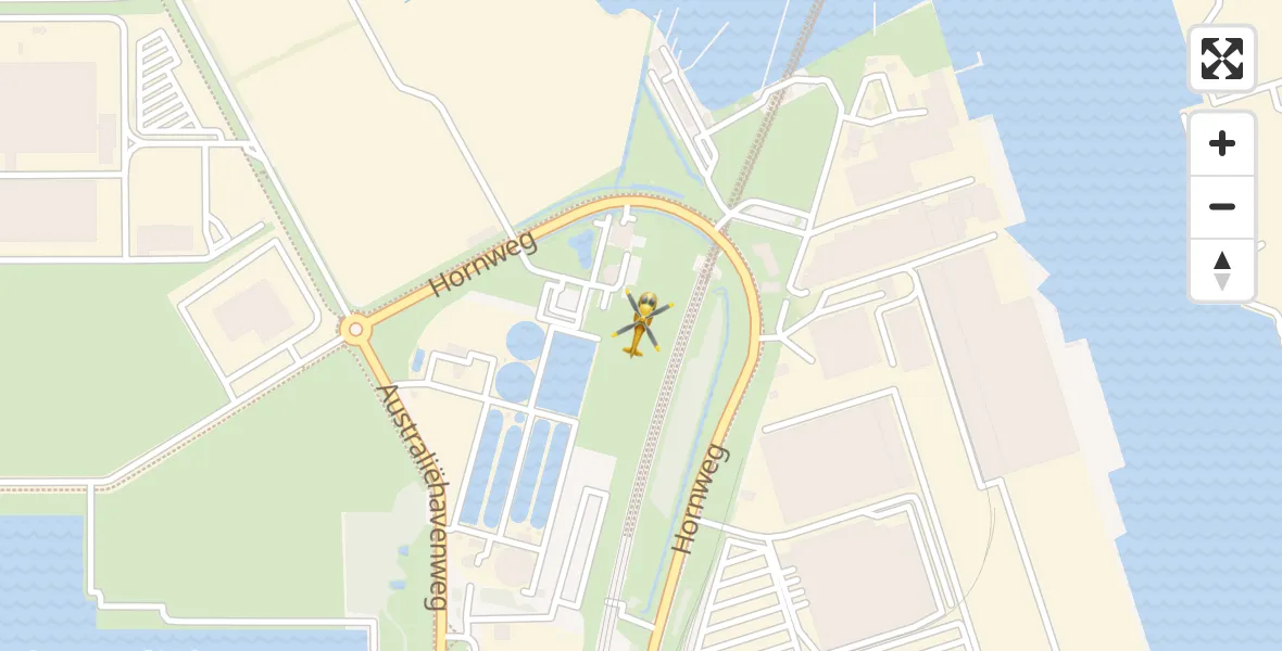 Vluchtroute Traumahelikopter van Amsterdam Heliport naar Amsterdam Heliport