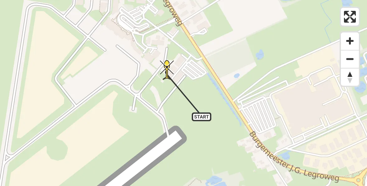 Routekaart van de vlucht: Lifeliner 4 naar Groningen Airport Eelde, Machlaan