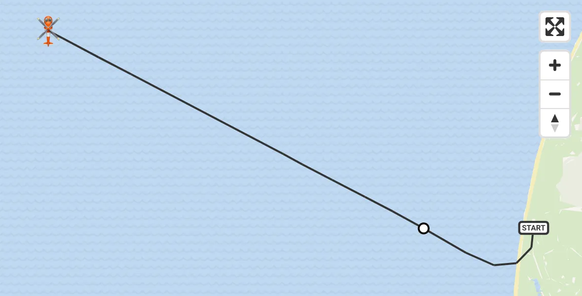 Vluchtroute Kustwachthelikopter Den Hoorn - , 04 december 2024, 17:20