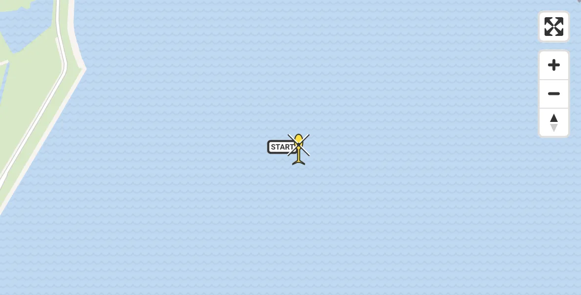 Routekaart van de vlucht: Kustwachthelikopter naar Hoedekenskerke, Middelgat