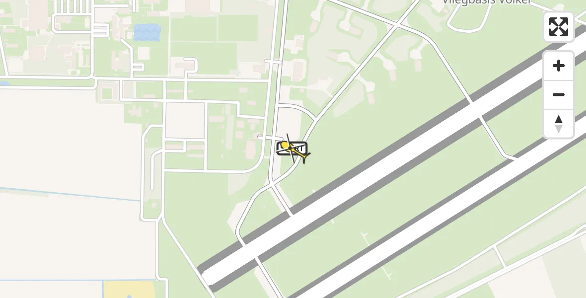 Routekaart van de vlucht: Lifeliner 3 naar Vliegbasis Volkel, Zeelandsedijk