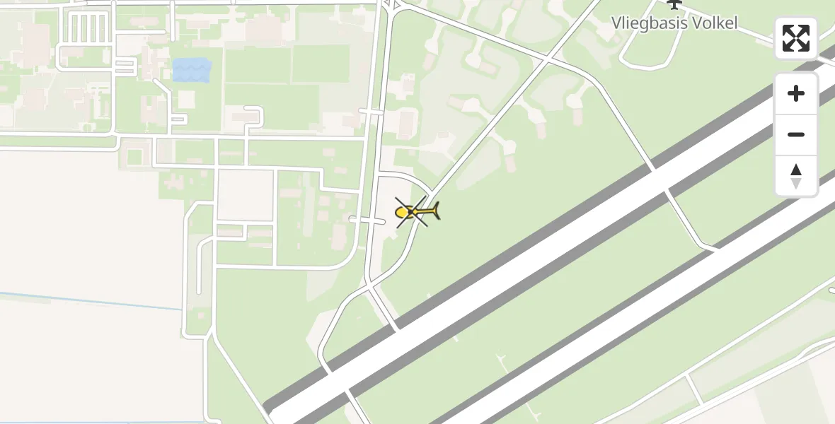 Routekaart van de vlucht: Lifeliner 3 naar Vliegbasis Volkel