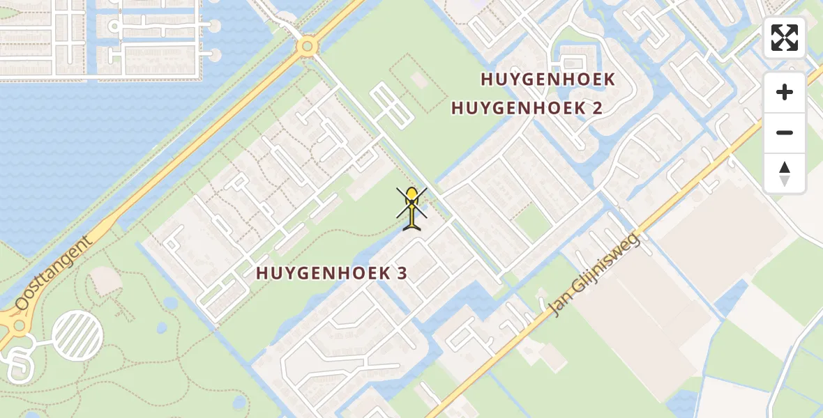 Routekaart van de vlucht: Lifeliner 1 naar Heerhugowaard