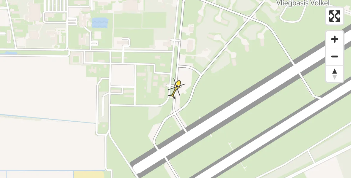 Routekaart van de vlucht: Lifeliner 3 naar Vliegbasis Volkel