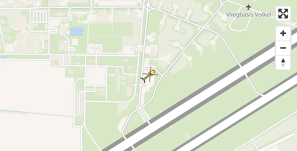 Routekaart van de vlucht: Lifeliner 3 naar Vliegbasis Volkel