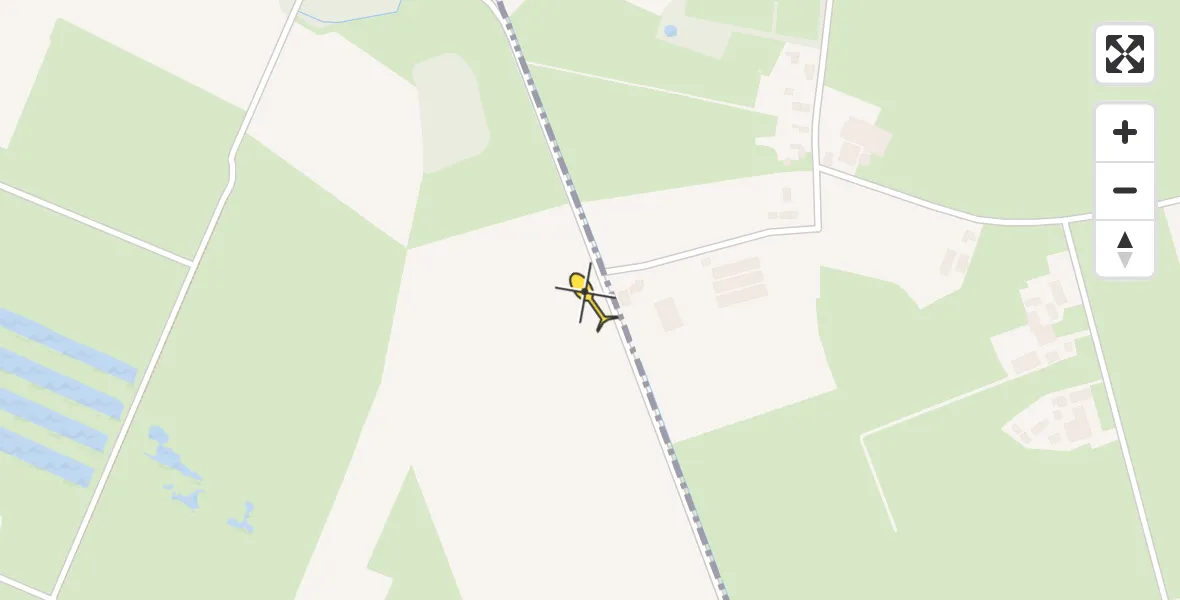 Routekaart van de vlucht: Politiehelikopter naar Terheijden